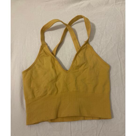 Free People Movement Good Karma Tank Yellow Green XS/S - Picture 1 of 5